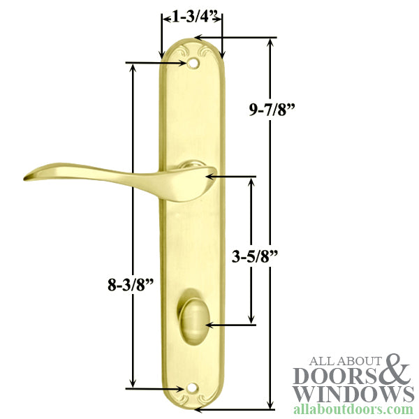 Pella Right Hand Active Handle Set for Hinged Door – 92mm PZ
