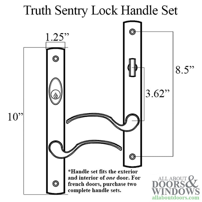 Truth Traditional Sentry Handle Set – 92mm PZ, Faux Bronze