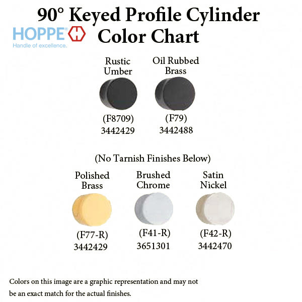 Hoppe 90A Keyed Profile Cylinder with Crescent Knob – Rustic Umber