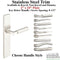 Multipoint Lock Handleset Trim – 92mm PZ, Stainless Steel