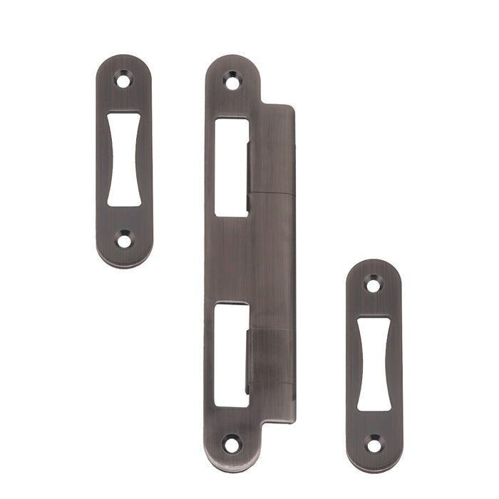 GU/Ferco Strike Plate Kit for 1-3/4" Doors – Antique Nickel