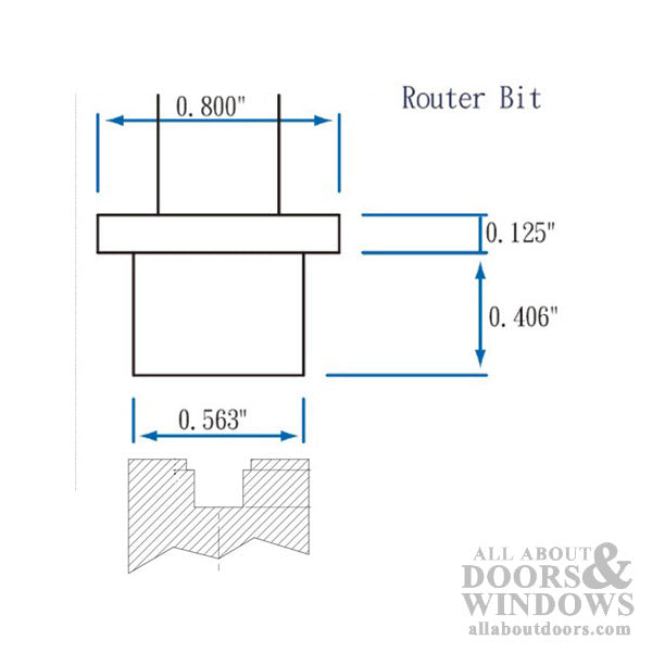 20mm Router Bit for Eurogroove Routing – 71, 72, 73 Series Multipoint Locks