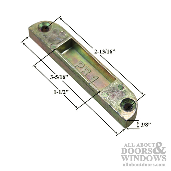 GU/Ferco Double Door Strike Plate for Atrium PR1 – 5/8" x 3-5/16"