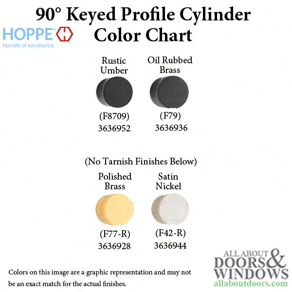 Hoppe 90° Keyed Profile Cylinder with Crescent Knob – Schlage SC1 Keyway