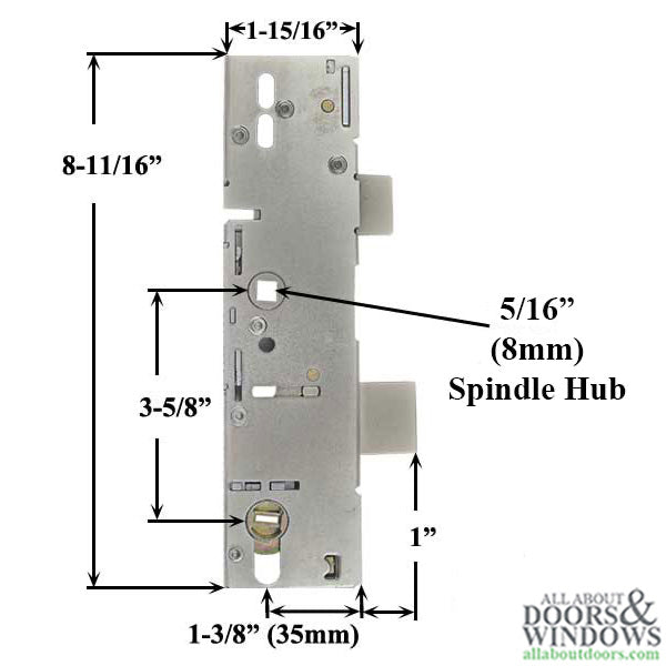 P1000 Active Multipoint Lock Gearbox – 35mm Backset, 92mm PZ