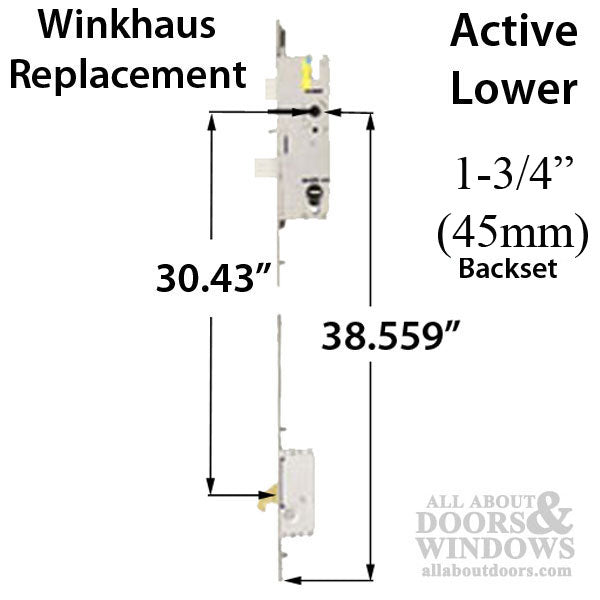 Winkhaus One Motion Double Door Replacement Kit for 6' 8" Doors – 45mm Backset, 92mm PZ