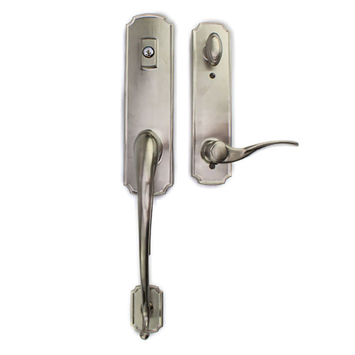 Trilennium 3000 Series Grip Handle for Multipoint Locks – Left Hand, SC1 Keyway, Satin Nickel