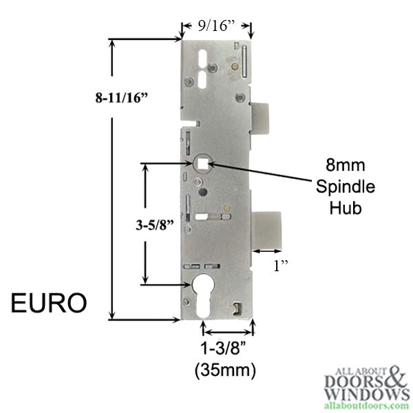 Amesbury P1000 Active Multipoint Gearbox – 35mm Backset, 92mm PZ