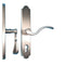 Amesbury Germania Handleset with Lara Plate – 68mm PZ, Satin Nickel/Oil Rubbed Bronze