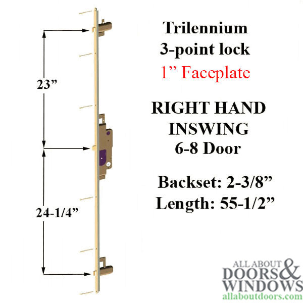 Endura Trilennium 3000 Multipoint Lock – 60mm Backset, 25mm Faceplate