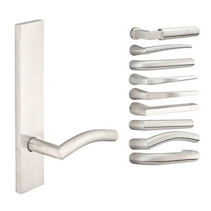 Multipoint Lock Handleset Trim – Modern Square Escutcheon, Stainless Steel