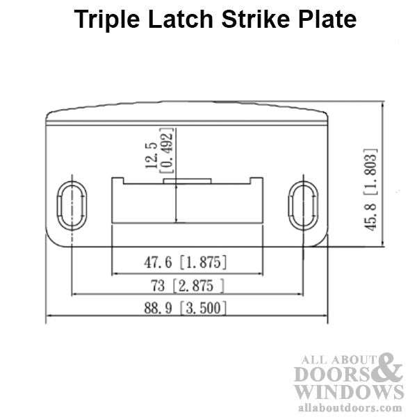 Hoppe Multipoint Lock Strike Plate with Adjustable Tab – Brushed Nickel