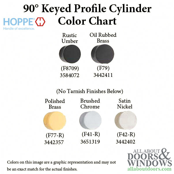 Hoppe Keyed Profile Cylinder with Crescent Knob – 92mm Overall, Rustic Umber