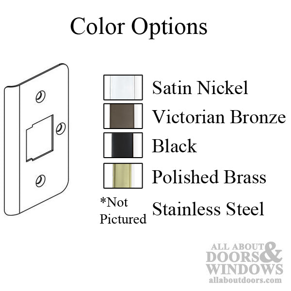 Peachtree Strike Plate Set – 3 Pieces for 1-3/4" Doors