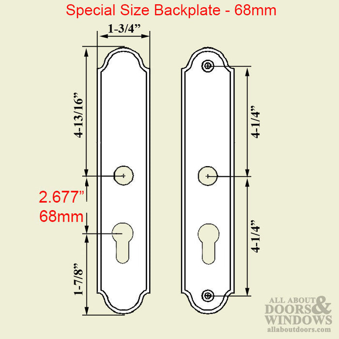 Amesbury Germania Patio Handleset – 68mm PZ, Satin Nickel