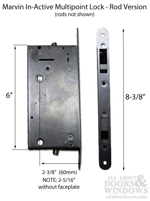 Marvin Passive Vertical Rod Lock Body – 92mm PZ, for In-Active Doors