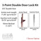 Hoppe HLS-ONE French Door Lock Kit for 6' 8" Doors – 45mm Backset
