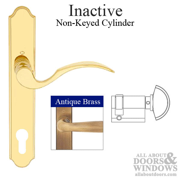 Hoppe Munchen Inactive Handleset – 92mm PZ, Antique Brass