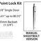 Hoppe Manual Shootbolt System Kit for 6' 8" Doors – 45mm Backset, 16mm Faceplate