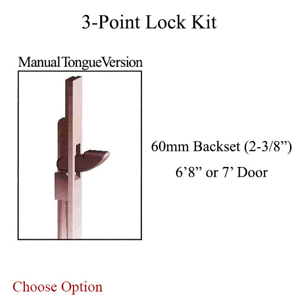 Hoppe HLS-ONE Manual Tongue System for 7' Doors – 60mm Backset