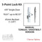 Hoppe HLS-ONE 5-Point Multipoint Lock Kit for 6' 8" Doors – 45mm Backset, 92mm PZ