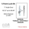 Hoppe HLS-ONE 3-Point Manual Tongue System for 8' Doors – 60mm Backset