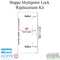 Hoppe Multipoint Lock Replacement Kit for 77" FUHR – 35mm Backset, 92mm PZ