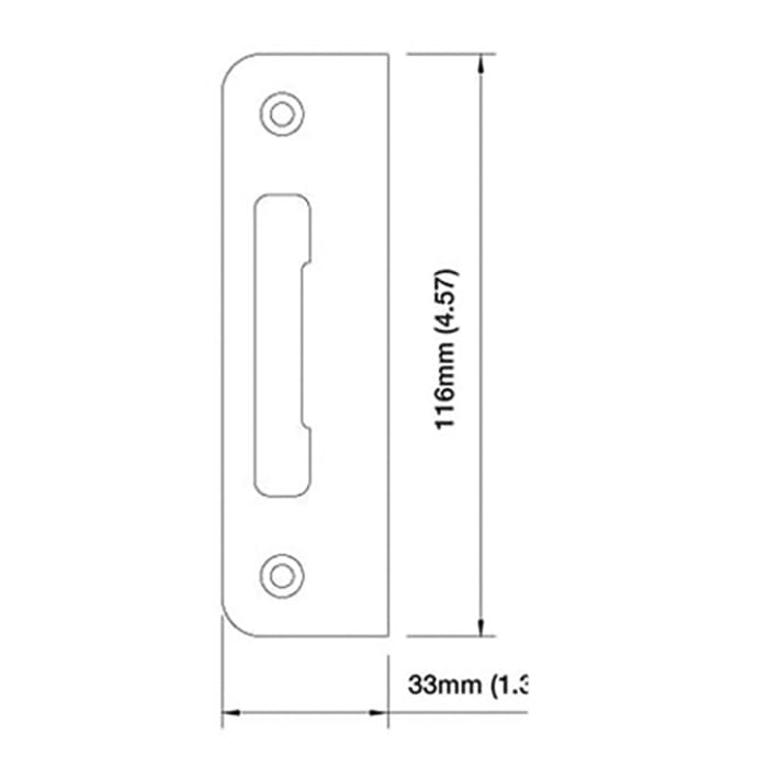 Hoppe Flat Strike Plate – Tongue Version