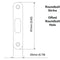 Roundbolt Strike with Offset Roundbolt Hole – For Hoppe Multipoint Locks