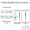 Hoppe HLS-ONE/HLS9000 Double Door Multipoint Lock Kit for 7' Doors – 60mm Backset