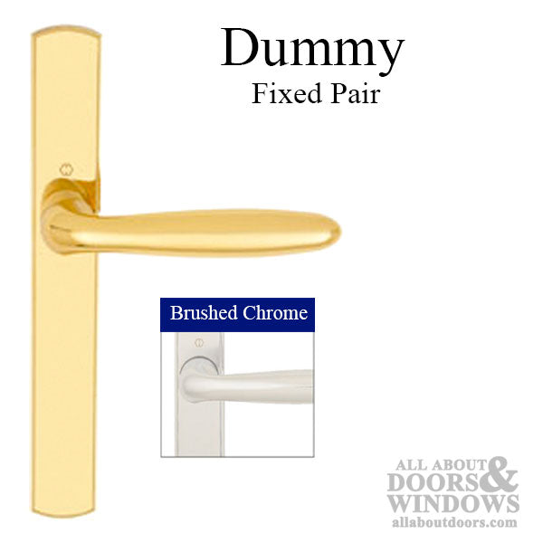 Hoppe Verona Dummy Handleset for Multipoint Doors – Brushed Chrome