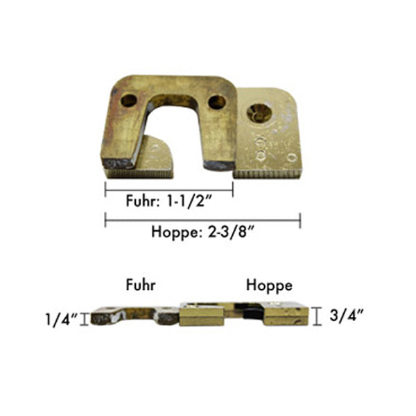 Hoppe Auto-Release Strike Plate – Brass