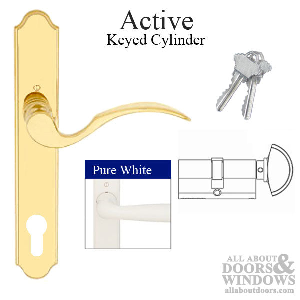 Hoppe Munchen Active Handle Set – 92mm PZ, Pure White