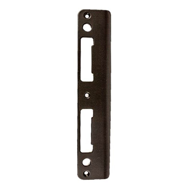Hoppe Latch & Deadbolt Strike Plate – Curved Lip, Rustic Umber