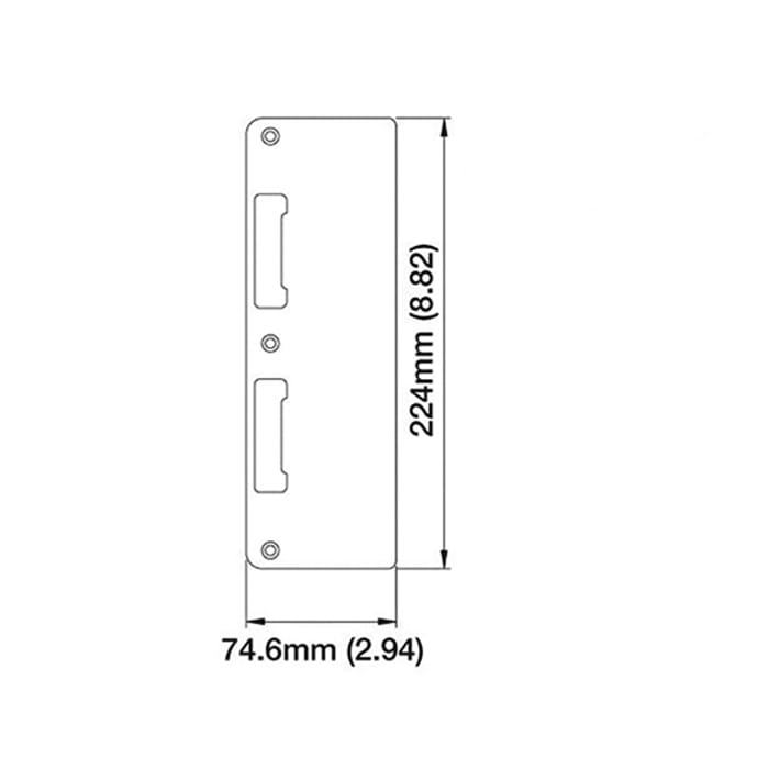Hoppe Extended Latch & Deadbolt Strike Plate – Curved Lip, Extra Wide