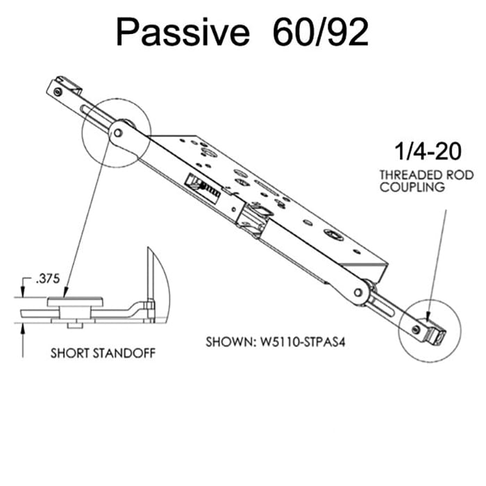 Ashland Passive Multipoint Lock – 60mm Backset, 92mm PZ, Concealed Rod