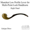 Hoppe Munchen Low-Profile Lever Handle – Right Hand, Antique Brass