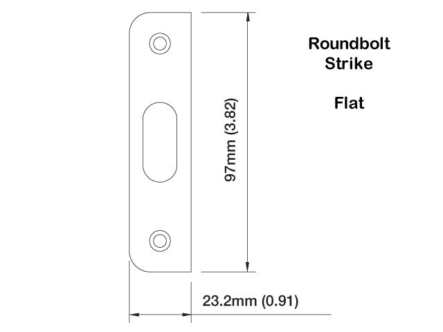 Roundbolt Strike – Flat for Hoppe Multipoint Locks