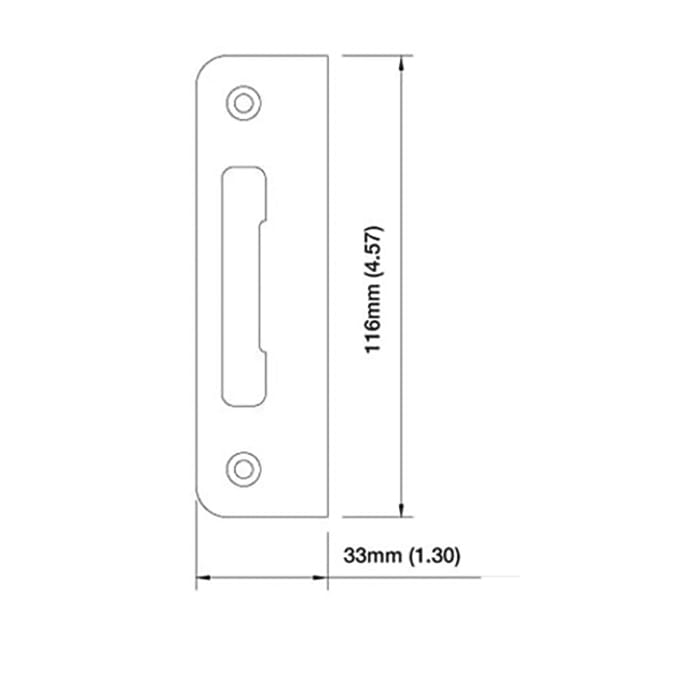 Hoppe Flat Strike Plate – Tongue Version