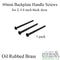 Hoppe Backplate Screw Pack – M5 x 80mm for 2-3/4" Doors, Rustic Umber