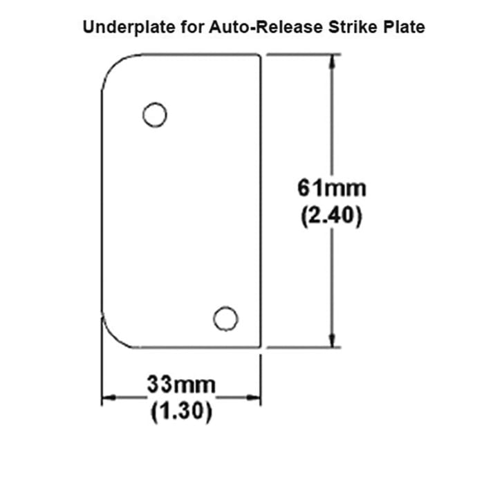 Hoppe Underplate for Auto-Release Strike Plate – Nickel