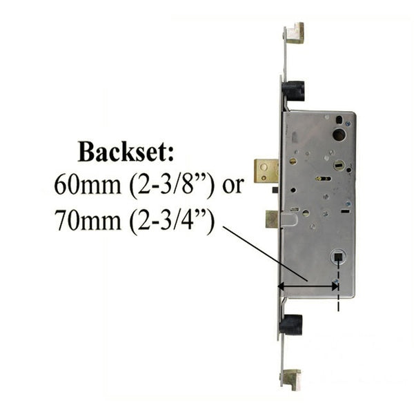 Multipoint Mortise Lock for Concealed Vertical Rods – 60mm Backset, 92mm PZ