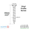 Hoppe Stainless Steel Screw for Vinyl Profiles – 8mm Head, 22mm Length