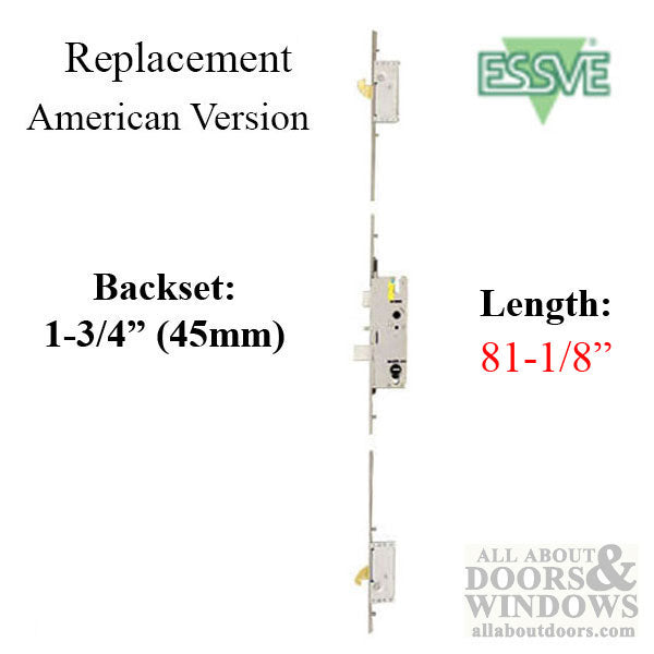 ESSVE Multipoint Lock Replacement Kit for 8'0" Doors – 45mm Backset, 92mm PZ