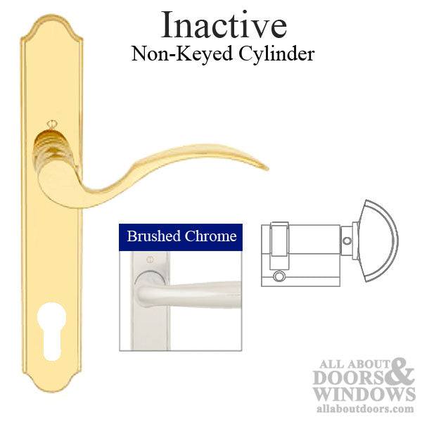 Hoppe Munchen Inactive Handleset – 92mm PZ, Brushed Chrome