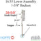 Hoppe Multipoint Lower Extension with Tongue and Shootbolt – 35mm Backset, 39.62" Handle Height, 24.41" Tongue