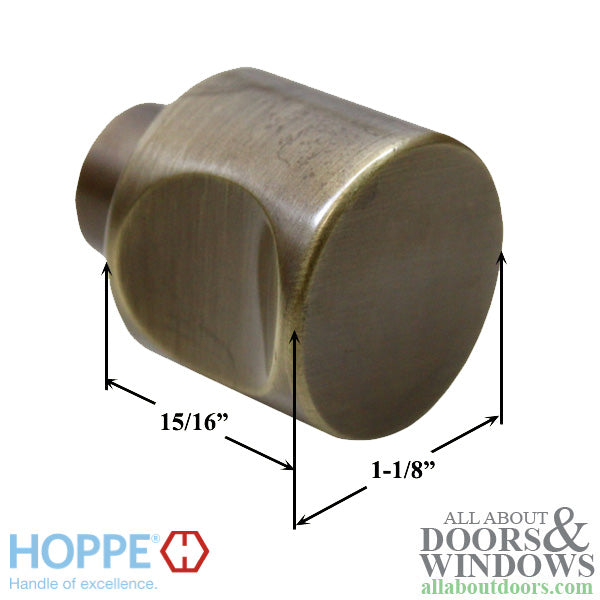Hoppe H-Knob for CES Keyed Cylinder – Antique Brass