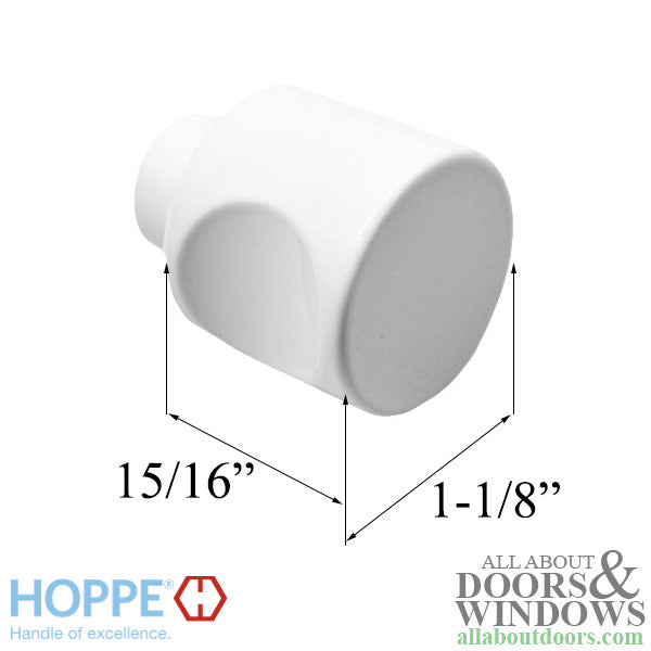 Hoppe H-Knob for CES Keyed Cylinder – Pure White