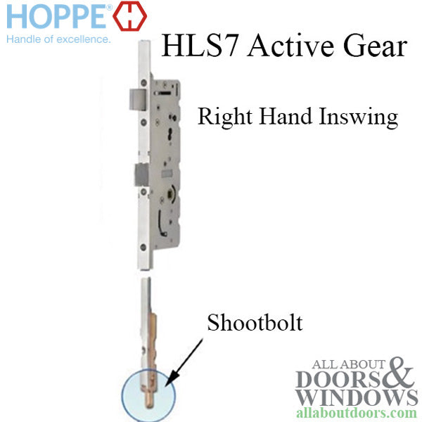 Hoppe HLS7 Active Gear with Shootbolt – 45mm Backset, 92mm PZ, Right Hand