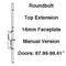 Hoppe Top Extension for Multipoint Doors – 36" Handle Height, 61.81" Length